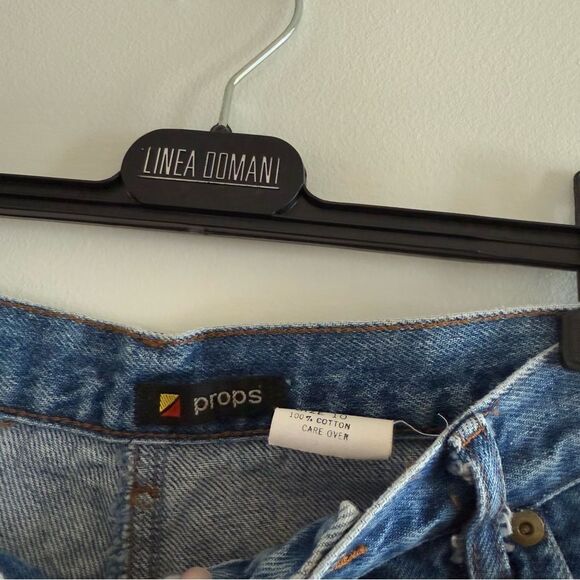 80s- 90s Embellished jewelled high rise dark wash mom jeans by Props - Picture 6 of 8